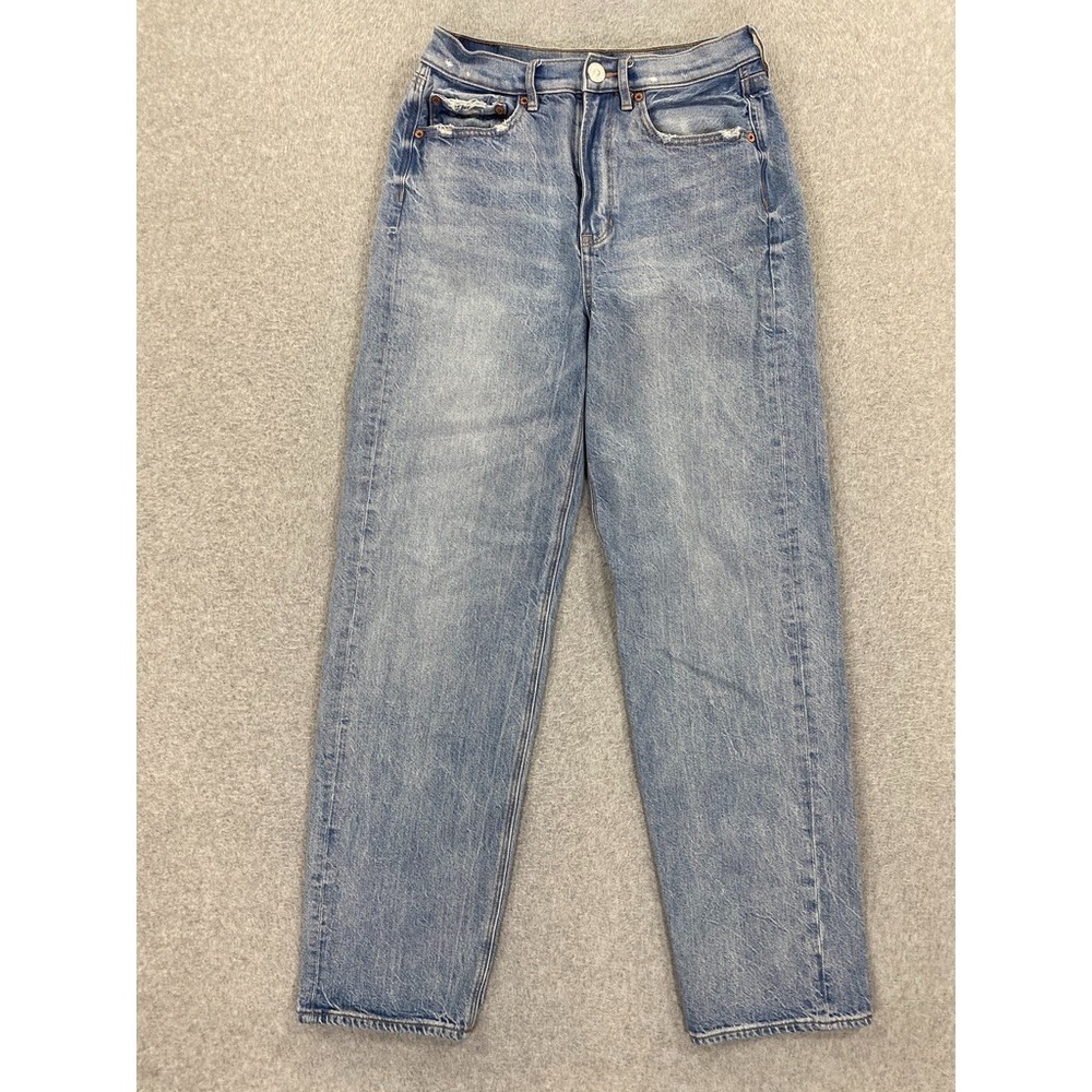 American Eagle Jeans Womens 6 Regular (28x30) Baggy Skater Y2K Blue Cotton Denim
